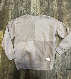 Abercrombie Kids Patchwork Mixed Fabric Crewneck Sweatshirt Size 11/12